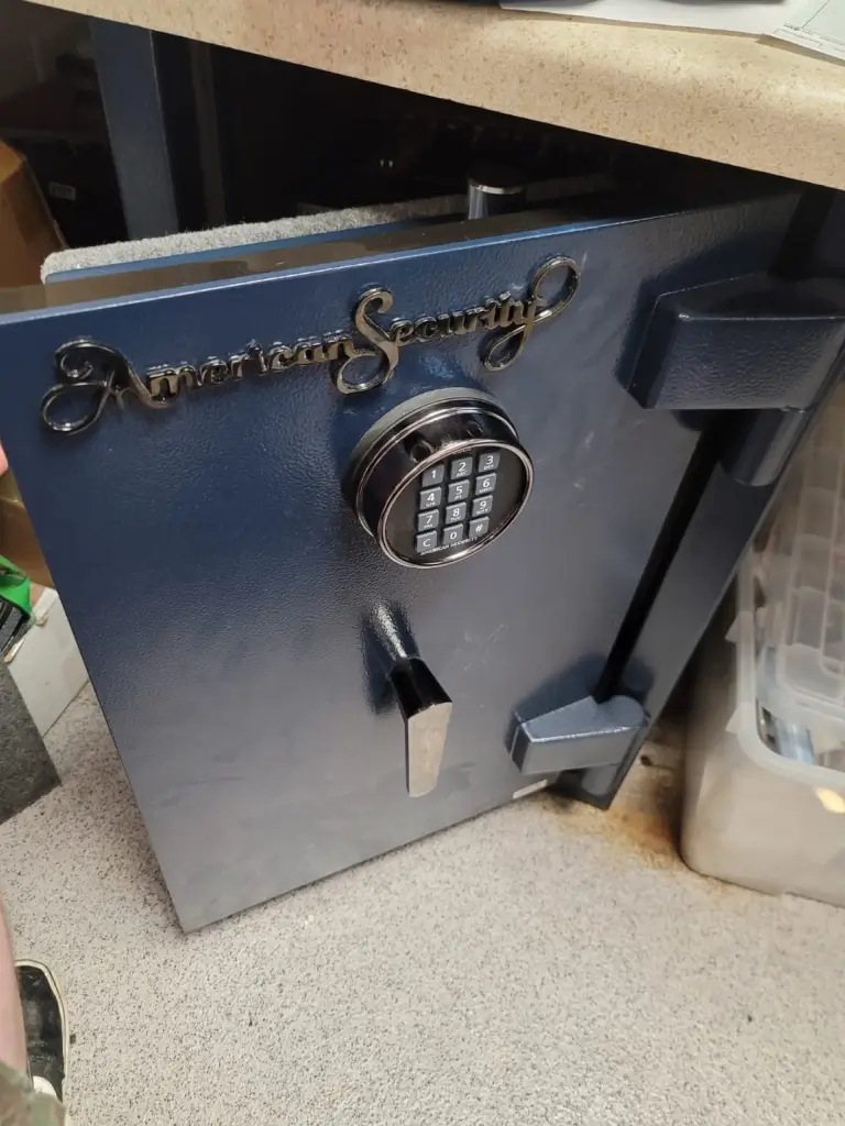 Electronic home safe locked after forgotten PIN code