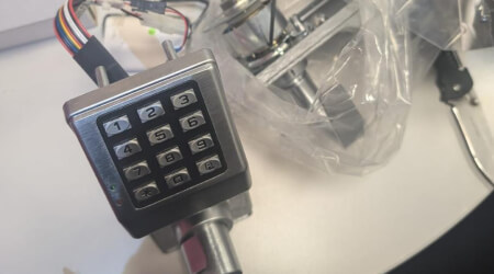 Access control electronic keypad lock installation in San Marcos