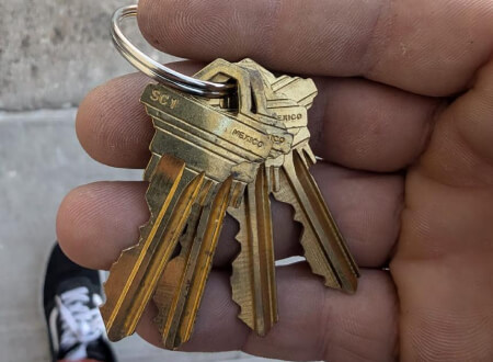 Authorized high security keys issued after commercial lock rekeying in Temple, TX