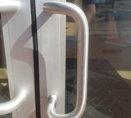 Commercial storefront door lock installation in Odessa, TX