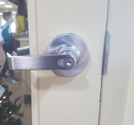 High security commercial door lock installation Austin TX